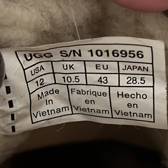 UGG CROFT HIGH TOP SNEAKER CHESTNUT BOOT BOOTIE SHEEPSKIN LEATHER SZ 12 - Picture 9 of 11